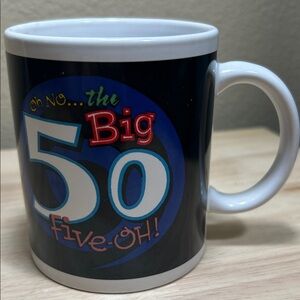 50th birthday celebration coffee mug-Oh No… the big 50 Five Oh! Ceramic mug
